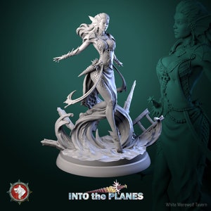 Water Genasy miniature - DnD miniatures - Role Playing Game - Tabletop Miniature - dungeons and dragons - white werewolf tavern - D&D