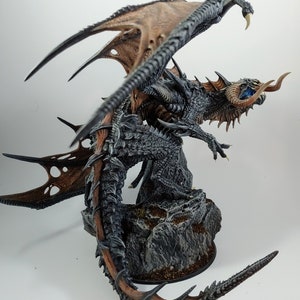 Black Dragon miniature - Lord of the Print - DnD miniatures RPG Role Playing Game Pathfinder Tabletop Miniature dungeons and dragons D&D