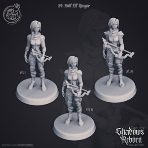 Half elf ranger miniature - CastnPlay - DnD miniatures - Role Playing Game - Tabletop Miniature - dungeons and dragons - D&D