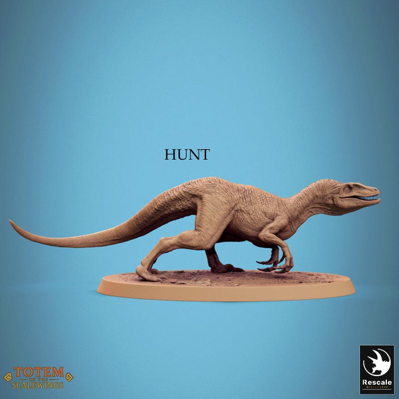 Jurassic Velociraptor Dinosaur Miniature - Dnd Miniatures - Role ...