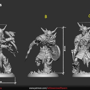Frost Skeleton miniatures - DnD miniatures - Role Playing Game - Tabletop Miniature - dungeons and dragons - white werewolf tavern - D&D