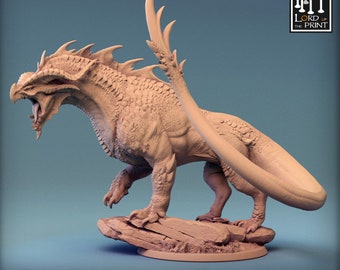 Chromatic Red Dragon spawn miniature - rescale miniatures - DnD - Role Playing Game - Tabletop Miniature - dungeons and dragons - D&D