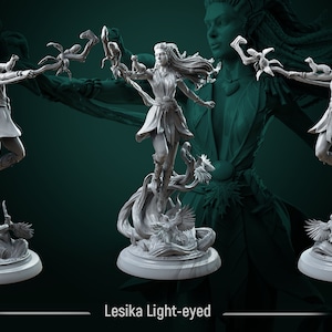 Druidess miniature - DnD miniatures - Role Playing Game - Tabletop Miniature - dungeons and dragons - D&D