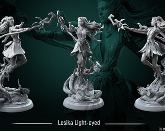 Druidess miniature - DnD miniatures - Role Playing Game - Tabletop Miniature - dungeons and dragons - D&D