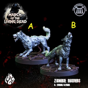 Zombie dog miniatures - Crippled God Foundry - DnD miniatures - Role Playing Game - Tabletop Miniature - dungeons and dragons - D&D