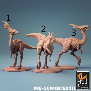 Austriceratops dinosaur miniature - Lord of the Print - DnD miniatures - Role Playing Game - Tabletop Miniature - dungeons and dragons - D&D
