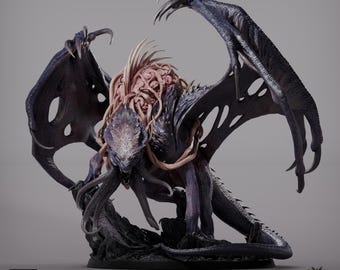 Elder Brain dragon miniature - rescale miniatures - DnD miniatures RPG Role Playing Game Tabletop Miniature dungeons and dragons D&D