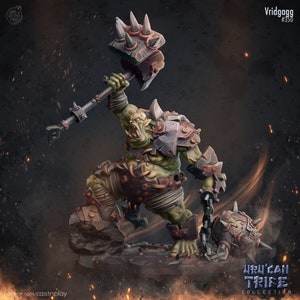 Goblin War Boss miniature - CastnPlay - DnD miniatures - Role Playing Game - Tabletop Miniature - dungeons and dragons - D&D