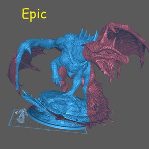 Partially Rendered Miniature Model Chromatic Red Dragon Miniature Rescale Miniatures Dnd Miniatures Role ...