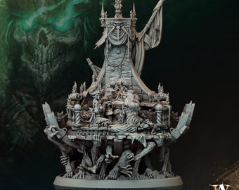 undead pirate king miniature - D&D miniatures - Role Playing Game - Tabletop Miniature - dungeons and dragons - Archvillain games