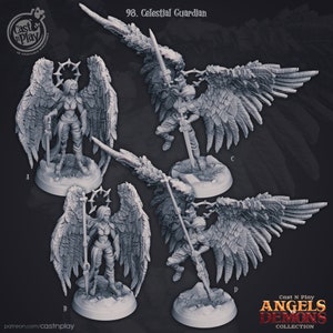 Celestial guardian miniatures - CastnPlay - DnD miniatures - Role Playing Game - Tabletop Miniature - dungeons and dragons - D&D