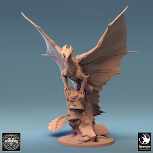 Legendary metallic Brass dragon miniature - DnD miniatures - Role Playing Game - Tabletop Miniature - dungeons and dragons - D&D