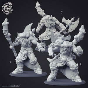 Hill Giant miniature - CastnPlay - DnD miniatures - Role Playing Game - Tabletop Miniature - dungeons and dragons - D&D