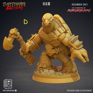 Tortle miniatures - DnD miniatures - fantasy Role Playing Game - Pathfinder - Tabletop Miniature - dungeons and dragons - D&D