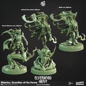 Elf guardians miniatures - CastnPlay - DnD miniatures - Role Playing Game - Tabletop Miniature - dungeons and dragons - D&D