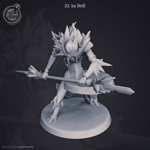 Ice Devil miniature - CastnPlay - DnD miniatures - Role Playing Game - Tabletop Miniature - dungeons and dragons - D&D