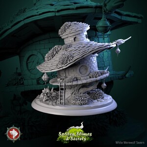 Fairy treehouse terrain scenery - dungeons and dragons - fantasy Role Playing Game - scatter terrain - Tabletop terrain - D&D terrain
