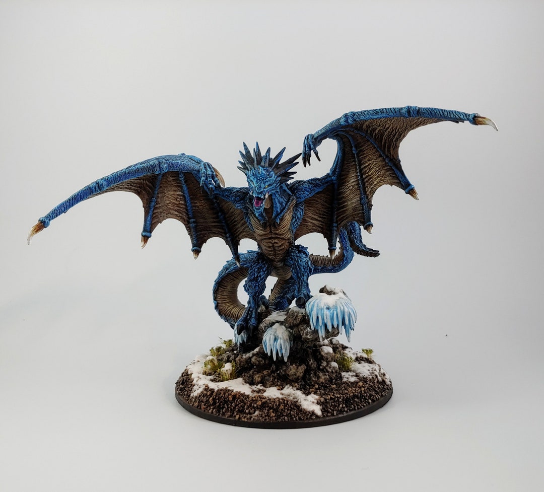 Ice Dragon Miniature - Dnd Miniatures - Role Playing Game - Tabletop ...