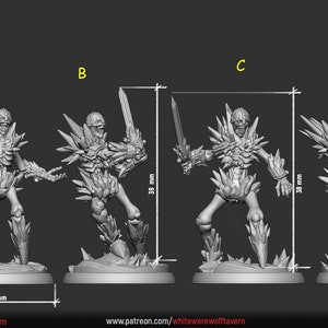 Ice Skeleton miniatures - DnD miniatures - Role Playing Game - Tabletop Miniature - dungeons and dragons - white werewolf tavern - D&D
