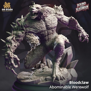 BloodClaw Abominable werewolf miniature - DM Stash - DnD miniatures - Role Playing Game - Tabletop Miniature - dungeons and dragons - D&D