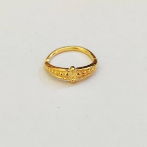Gold Nose Ring, Nose Hoop, Tribal Nose Ring, Indian Nose Ring, Nostril Ring, Nostril Hoop, Nose Piercing, Silver Nose Hoop, Gold Nose Hoop