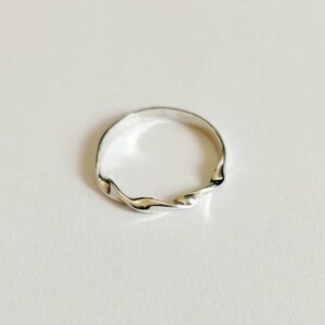 Silver Stack Ring, Solid Silver Ring, Silver Simple Ring, Plain Silver Ring, everyday silver ring, Twisted Silver Band Ring