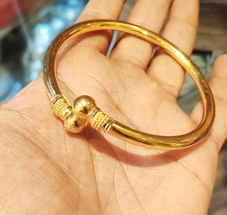 22k Gold Bangles, solid Gold real Bangle,Gold Bangle bracelet, Antique Rajwada bangle bracelet, Unisex Bangle bracelet, image 6