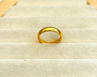 Anillo de oro macizo de 22 k: anillo de oro para bodas, anillo de oro clásico