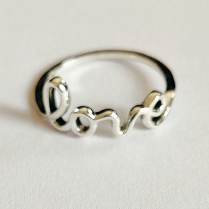 Silber Liebe Ring, zeitgenössischen Stapel Liebe Ring, jeden Tag Ring, jeden Tag Schmuck, Designer Silber Liebe Ring, Geburtstagsgeschenk für sie