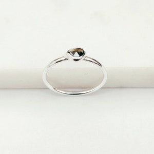 Rosecut Diamantring, Polki Diamantring, Silber Diamantring, Minimal Diamantring, Versprechensring, Jubiläumsgeschenk, Geburtstagsgeschenk