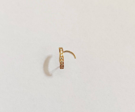 1 CT Round Cut Diamond For Women Nose Pin 14K Yellow Gold Plated | eBay