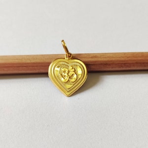 22k Gold Om Pendant, Hindu Religion Pendant,Soild Gold Pendant, Om Pendant, Healing Om Pendant, Classic Om Pendant, Om Gold Charm