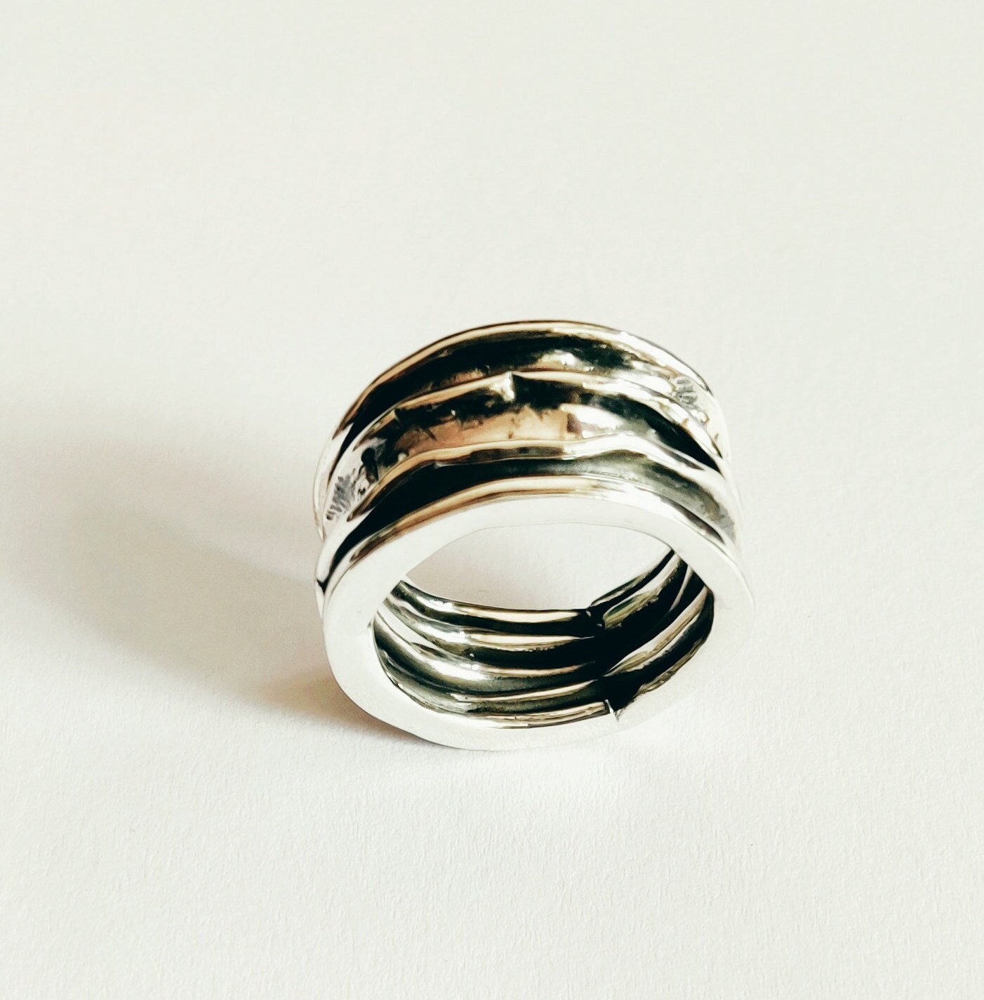 SILVER925 UNIQUE CUTTING RING/シルバー/リングの通販 by よし
