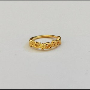 Anello al naso in oro 22k, anello per narice, anello al naso in oro indiano, gioielli per il naso, anello al naso in oro, cerchio per il naso in oro, piercing al naso in oro, cerchio in oro massiccio
