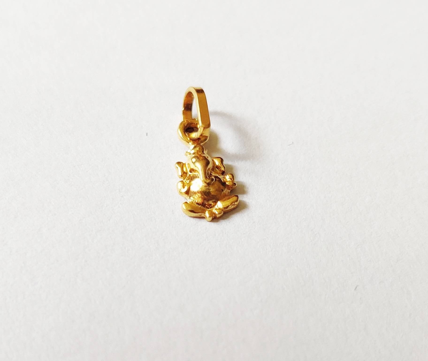 22k Gold Ganesha Pendant,solid Gold Pendant, Lucky Indian Ganesha Pendant,  Hindu God Pendant, Religious Pendant, Ganpati Pendant 22k Gold. - Etsy, image size:1824x1538