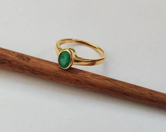 US:7.3/4Gold Ring, Emerald Ring, Gold Emerald Ring, Engagement Ring, Classic Emerald Ring, Zambian Emerald Ring,Silver Emerald Ring,Gem Ring