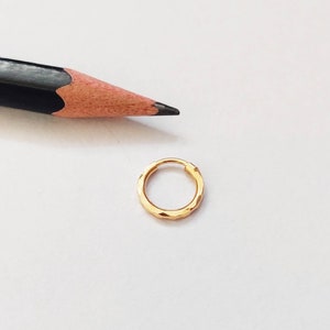 22 k Gold winzigen Single Hoop, Tragus Gold Hoop, Knorpel Hoop, Helix Hoop, Conch Hoop, winzige Huggie Hoop, kleine Nase Hoop, Daith Hoop, Nasenring