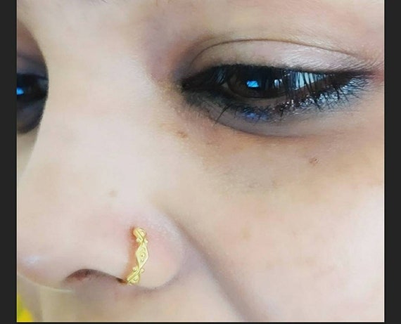 Gold Half Nose Ring - Temu