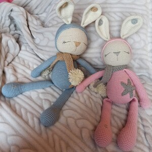 Amigurumi, Handmade, Cuddly toys, coniglietti, pupazzo, Regalo per bambini, Bunny, coniglietto, sleeping zoe, sogni d'oro, buonanotte, image 2