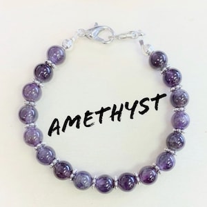 Purple Amethyst Stone Medical ID/Interchangeable Bracelet/Medical Tag NOT INCLUDED