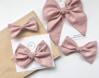 Pink lace- Bows and Headbands