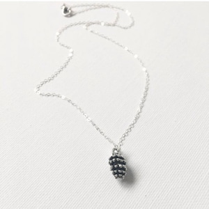 Silver Pine Cone Charm Necklace