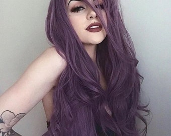 Purple Wigs,Lace Front Wig,Cosplay Purple Wigs| Lilac Purple Wig For Women,Lavender Purple Lace Wig