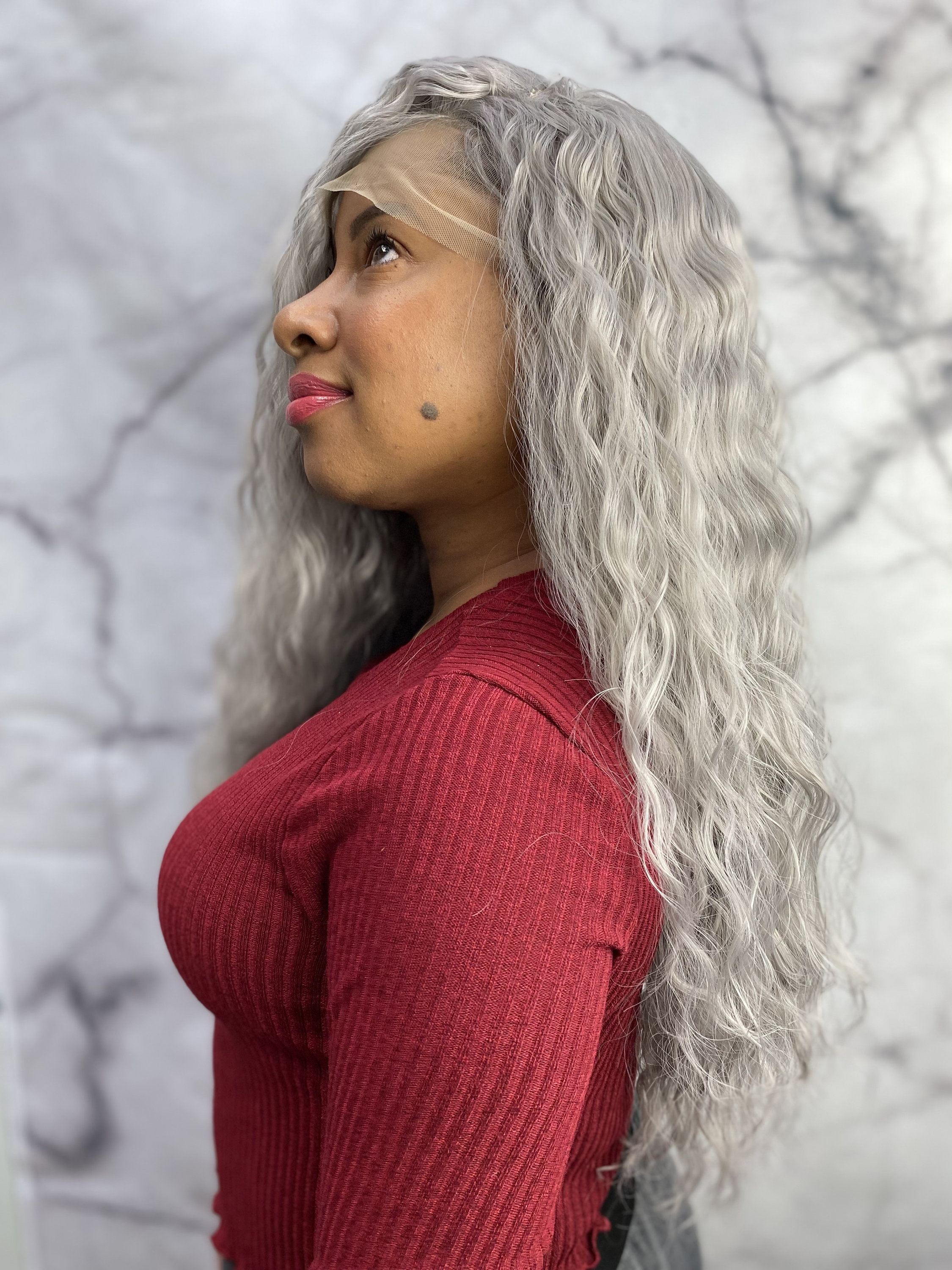 Grey Wig Silver Gray Wig Kinky Curly Wigs Lace Front Wig Etsy