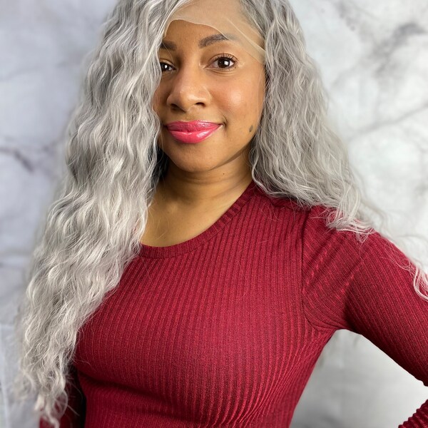 Kinky Grey Hair Etsy