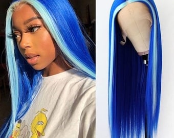blue infant wig