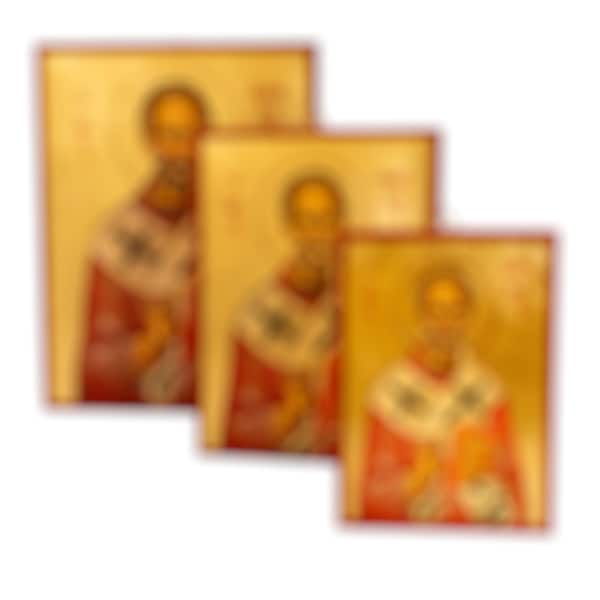 Create a Custom order for Orthodox Icons available in various dimensions.Byzantine artworks come with a natural wood plaque for wall hanging