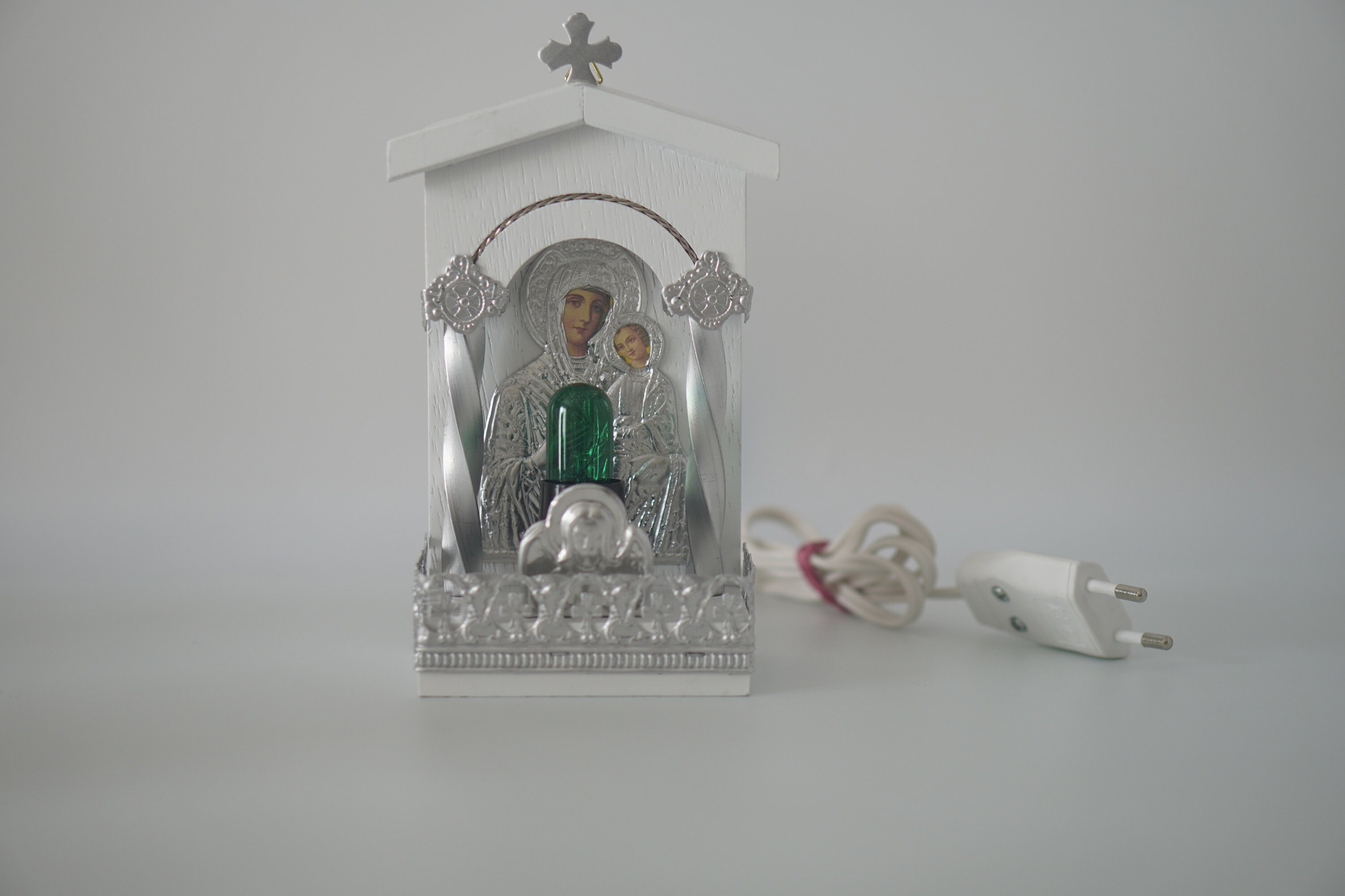 Traditionelle orthodoxe weiße Elektrische Kerze aus Holz mit | Etsy