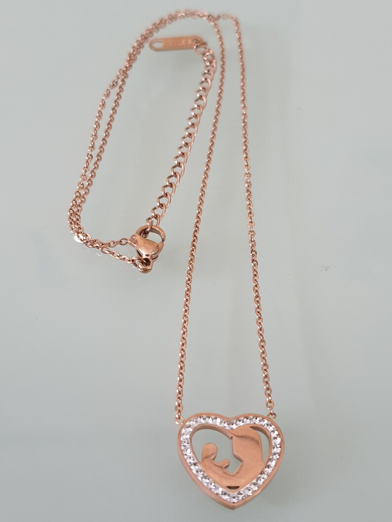 Mother and Child Pendant Heart Charm Pendant Mother Necklace Gift For Mom Mother and Child Heart Necklace