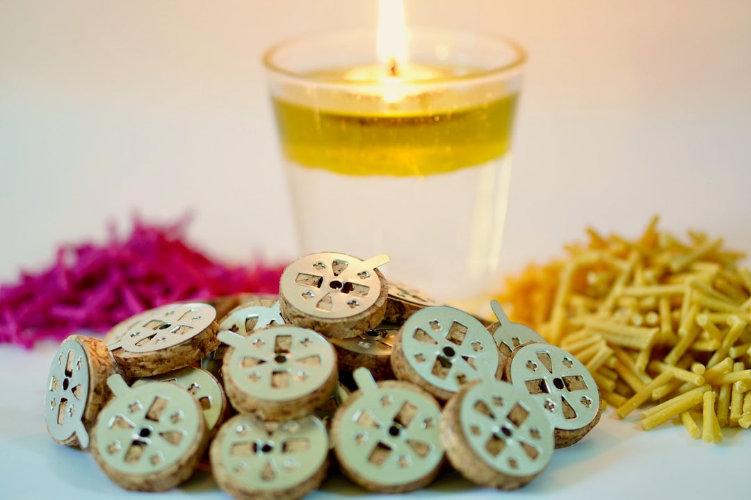 Round Cork Floats for Vigil Oil Lamp Wicks ,floating Candles, Prayer
